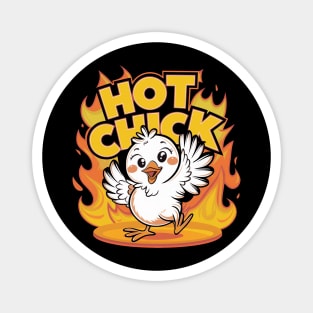 Hot Chick Flames Magnet